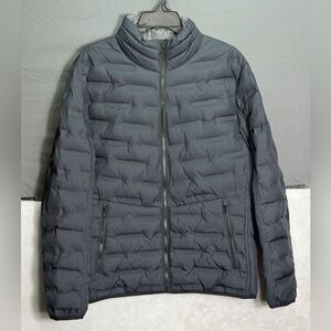 Bugatchi Men’s Quilted Puffer Jacket Navy Size S Lightweight Insulated